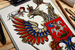 Фреска Герб РФ