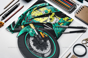 Yamaha R6 2008. Винил на мотоцикл