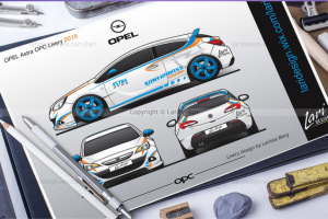Opel Astra J GTC Livery. Винил авто