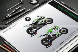 BMW RRs 1000 Livery 2014. Мотоцикл винил