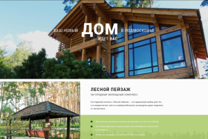 Landing Page для загородного комплекса "Лесной пейзаж"