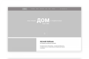 Прототип для сайта загородного комплекса "Лесной пейзаж"
