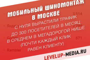 SEO сайта мобильного шиномонтажа в Москве