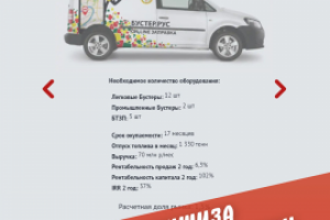 Сайт франшизы топливной компании