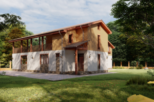 Реконструкция одноэтажного дома под мансардный двухэтажный жилой