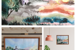 Пейзаж часовня