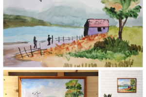 Пейзаж река