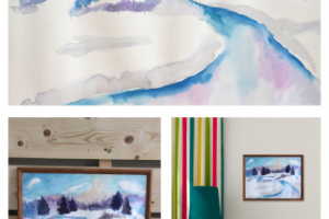 Пейзаж лес зима