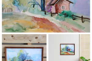 Пейзаж домик