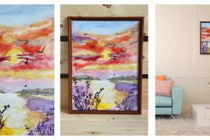 Пейзаж закат река