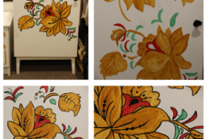 Роспись шкафа акриловыми красками