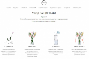 Отрисовка элементов для сайта цветочного магазина