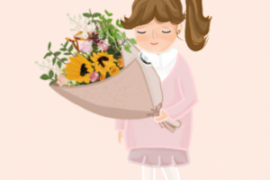 Открытка к букету на 1 сентября