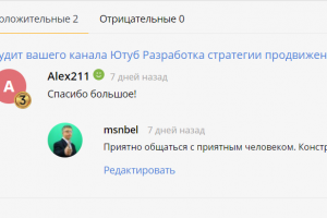 Отзыв о консультации продвижении канала на Кворк
