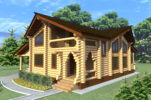 бревенчатый дом
