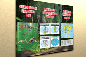Оформление московского динопарка в семейном парке "Сказка"