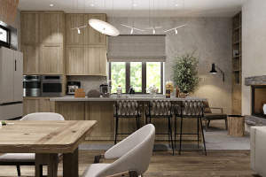 кухня-столовая для проекта "Дом на Пионерской"