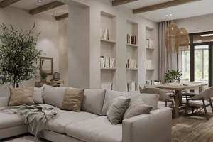 Гостиная, для проекта "Дом на Пионерской"