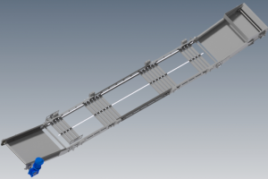 Транспортёр нижний печи обжарки рыбы