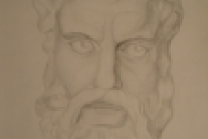 Маска Зевса. карандаш