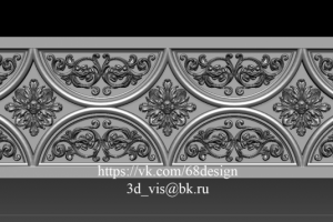 Резные кухонные фасады. 3d модель