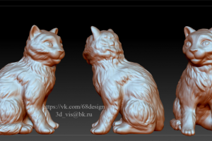 Серия моделей котят, для печати на 3d принтере. Размер 38 мм