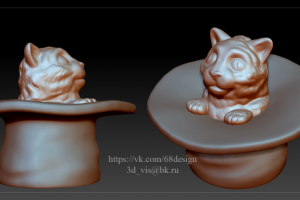 Серия моделей котят, для печати на 3d принтере. Размер 38 мм