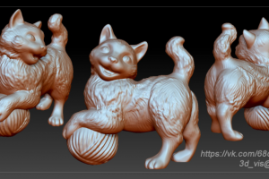 Серия моделей котят, для 3d принтера. Размер 38 мм