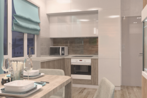 Дизайн и визуализация кухни-гостиной для дома. г.Севастополь