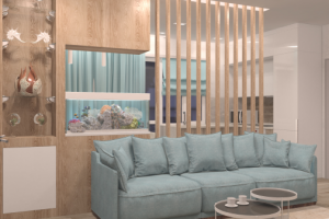 Дизайн и визуализация кухни-гостиной для дома. г.Севастополь