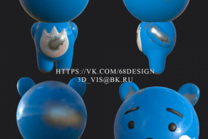 Игрушка "Мишка-патриот" 3d идея