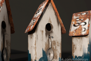 3d модель самодельного скворечника