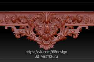 Консоль. Часть царги. 3d модель