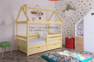 Проект детской кровати "Домик"