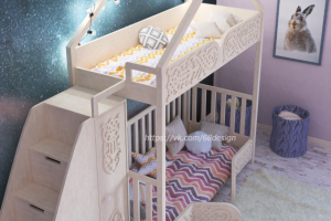 Детская двухярусная кровать