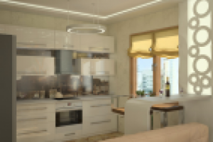 кухня в квартире-студии