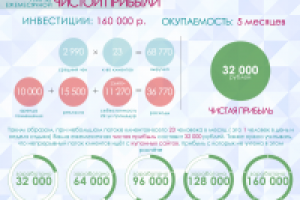 Информационный слайд по доходности бизнеса