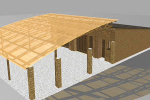 Навес для автомобиля из поликорбоната