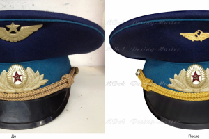 Обтравка, ретушь фуражки ВВС СССР