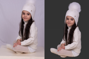 Обтравка ворсистого бумбона, фигуры ребенка