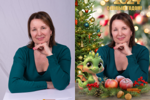 Качественная обтравка, ретушь портрета женщины