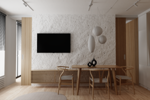 Столовая-гостиная в стиле минимализм