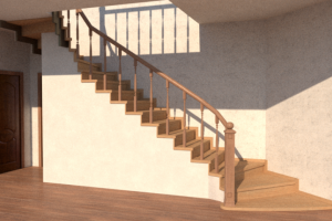 Лестница на металлокаркасе