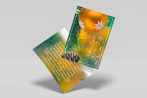 Новогодняя поздравительная открытка А6