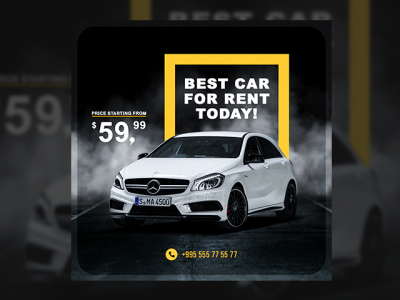 Car for rent - banner design