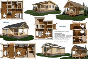 BD-030-170. Бани и баньки из бруса, бревна и лафета.