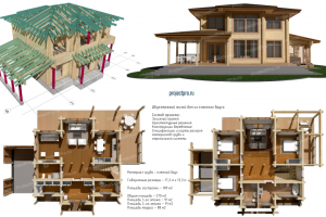 G-010. Жилой дом из клееного бруса.