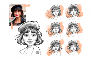 Персонаж девушка с проработкой эмоций