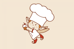 Лого для домашней пекарни "Печёт эльф"