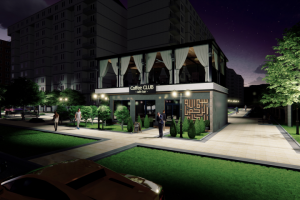 Сквер с кофейней